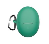 Silicone Cover For HUAWEI FreeBuds 6 pleasant Earphone Cover with Keychain Anti-fall And Dustproof Charging Case Earphone Shell (Dark Night Green)