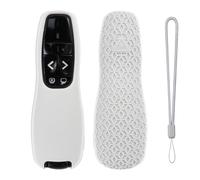 Silicone Cover for Logitech R400,Wireless Presenter Protective Soft Case Sleeve Anti-Slip Shell with Lanyard (White)