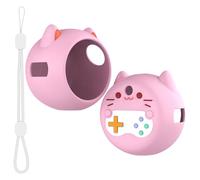 Silicone Cover for Punirunes Interactive Digital Toy,Drop Protection Dustproof Protective Skin,Drop Resistant Punirunes Case with Lanyard (Pink)