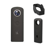 Silicone Cover for Ricoh Theta sc2 360 Action Camera Protector Cover Sleeve with Lens Cap(Black)