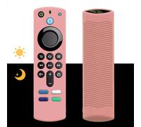 Silicone Cover Replacement for 3rd Gen. / 4K / HD Streaming Remote Controller, Anti-Slip Washable Protective Case with Lanyard - Glow Pink