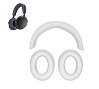 Silicone Cover Set Compatible with Sennheiser Momentum 5, Soft Headband Cushion and Ear Pads, Protective Skin for Over-Ear Headphones, Washable Accessory for Travel Daily Use (Gray)