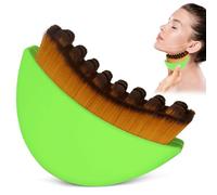 Silicone Cover Upgrade Lymphatic Contour Face Brush, Lymphatic Drainage Massager for Face,Ergonomically Designed to Fit the Skin Precisely. (Green)