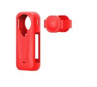 Silicone Cover with Lens Protection for Insta360 X4 Air Engineered for Stability and Operational Continuity (Red)
