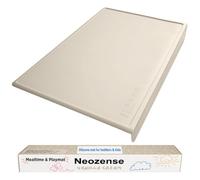 Silicone Craft Mat for Painting, PlayDoh and Art Projects with Angle-Protective Safety Edge - Toddlers & Kids Placemat - Non-Slip & BPA-Free Food Mat - 1.5mm Thick, 24"x16", Vanilla Cream