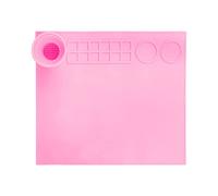Silicone Craft Mat Jagowa Painting Dividers Non-Stick Silicone Mat for Resin Casting with Cleaning Cup for DIY Clay Crafts Painting
