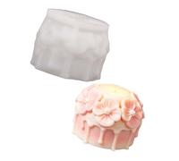 Silicone Craft Mold for Making, Round Casting for Resin, Soap and Plaster Projects, White Single Mold for Creative Use Blossom Floral Casting Resin Craft Soap Round Wax Class Supply Decorative