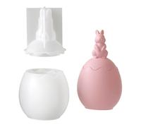 Silicone Craft Mold Rabbits Eggs Shape Suitable for Creating Containers and Organizers Great for Gifts Small Plant Container Mold