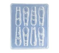 Silicone Craft Molds for Nails Art Featuring Delicate Flower Patterns and Decorative Bowknot Shape Templates Silicone Bowknot Nails Decorations