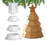 Silicone Craft Mould - Beginner Art Project Mould - Stackable Christmas Tree Silicone Mould | For Adults, Family, Children, as well as for Home, School, Classroom, Party
