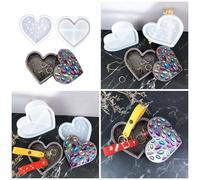 Silicone Crafting Molds Heart Shape Unique Holders Moulds Storage Boxes Molds Soft Materials for Easy Releasing Crafting Enthusiasts Supplies