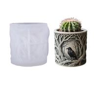 Silicone Crow Mold Silicone Texture Resin Art Crafting for Decorative Planter Unique Gift Ideas Planter Concrete