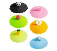 Silicone Cup Covers,6 PCS Silicone Lids Covers Reusable Anti-dust Cups Lids Cute Animal Shape Creative Leak-Proof Cup Lid for Mug Coffee Beer Mug Drink Glass Cups Cover