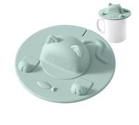 Silicone Cup Lid - 3D Cat Cup Lid 10.5 x 10.5 x 4 cm | Silicone Drink Case with Tea Bag Slot, Dustproof, Multifunctional, for Coffee, Milk Tea, Kitchen, Office, Outdoor, Camping | Cute K