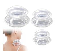 Silicone Cupping Set, Set of 3 High-Transparency Silicone Cupping Devices, Cupping Physical Therapy Set for Muscle Recovery and, Portable Acupoint Cupping Kit