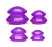 Silicone Cupping Therapy Sets, Silicone Cupping Kit for Massage Therapy, Anti Cellulite Cup for Cellulite Reduction Joint Pain Muscle Pain (Transparent Purple,One Size)
