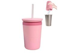 Silicone Cylinder Ice Mould | with Lid and Easy Press Opening for Straws, Ice Cups, Drinks and Cocktails, Ideal for Whiskey, Bourbon, Soda, Party, Home, Camp