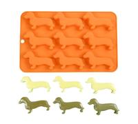 Silicone Dachshund Molds,Silicone Ice Tray with Dachshund Dog Shape | Wax Melt Mold 9-Cavity Chocolate Candy Baking Moulds, Non-Stick Pudding Ice Tray