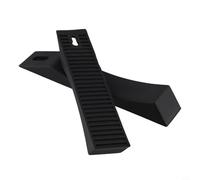 Silicone Deadlift for Compact Lifting Weight - Anti-Slip for Durable Barbell for Aid Loading/unloading Powerlifting Squat and Strength Training (2-Pack 23 x 4.5 x 3 cm)(Black)