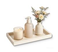 Silicone Decorative Trays, Large 30x12.5 cm Bath Tray, Unbroken or Get Hurt, Safe and Aesthetic Vanity Countertop Tray, Desk Accessories for Perfume & Jewellery, Candle Base for Bathroom Living Room