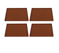 Silicone Dehydrator Mats Food Grade High Temperature Resistance Non Stick 4Pcs Set for Fruit Vegetables Jerky Biscuits Swiss Pastries BPA Free 31 x 26 x 0.9cm (Brown)
