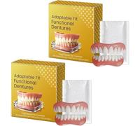 Silicone Denture Set,Comfortable & Moldable Silicone Teeth Covers,Soft and Comfortable,Temporary Dentures DIY at Home Within Minutes Fix Your Smile