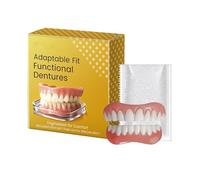 Silicone Denture Set,Comfortable & Moldable Silicone Teeth Covers,Soft and Comfortable,Temporary Dentures DIY at Home Within Minutes Fix Your Smile
