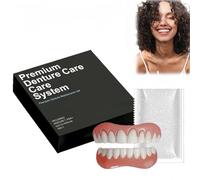 Silicone Dentures Full Mouth Reline Kit,Dentures Full Mouth,Multi-functional False Teeth Set with Teeth Whitening Effect,Soft Silicone Reline Denture Kit for Easy&Comfortable Wear,Natural Fit Veneers