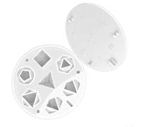 Silicone Dice for Mold Set 7 Polyhedron Shapes for Resin Casting Epoxy Art Crafts for DND Gaming Accessories White Flexible Molds