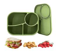 Silicone Dining Box, Microwave Food Box, 4 Storage Containers in Grilled Silicone, Reusable for Preparations for Loss of Loss A and is Built to Hold the Microwaves