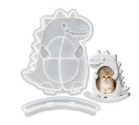 Silicone Dinosaur Mold - Cartoon Relief Frame Maker, Soft Flexible Reusable Craft Casting Form, Detailed Animal Picture Decoration | School Room Desk Studio Celebration Event Gift Arrangemen