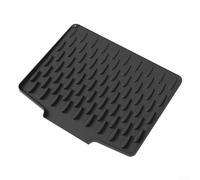 Silicone Dish Drying Mat Designed for Air Circulation and Quick Drying in the Kitchen (Black)