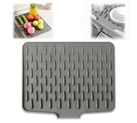 Silicone Dish Drying Mat Draining Board Mats, Heat-Resistant & Non-Slip Mat for Drip-Free Drying, Folding Draining Board Mat for Kitchen Counter, Sink, Table, Refrigerator