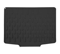 Silicone Dish Drying Mat Draining Board Mats Sink Drainer Mat Bowl Drying Coaster Collapsible Fast Drying Non-Slip Heat Resistant Drain Mat for Kitchen Counter Sink Thicken 1.2cm (Black-40*32.5cm)