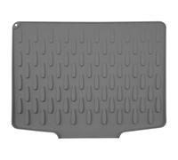Silicone Dish Drying Mat Draining Board Mats Sink Drainer Mat Bowl Drying Coaster Collapsible Fast Drying Non-Slip Heat Resistant Drain Mat for Kitchen Counter Sink Thicken 1.2cm (Gray-40*32.5cm)