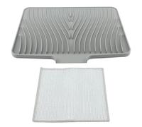 Silicone Dish Drying Mat,Kitchen Drying Mats for Countertops, for Multiple Usage,Easy Clean,Eco-friendly,Heat-resistant Silicone Mat,for Kitchen Counter or Sink(SIZE:15.75x12.99inch(LxW))