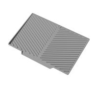 Silicone Dish Drying Mat - Large Draining Board Mat for Kitchen, Heat Resistant, Quick Drying - 14.6*10.6'' Washing Up Drainer Mat by IYYI (LSD-GY-S)