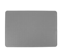 Silicone Dish Drying Mat, Non Slip Heat Hot Pot Pad, Extra Large Kitchen Counter Drain Mat with Raised Lines for Enhanced Airflow, Under Sink Drawer Liner for Tabletop Pr (Grey)