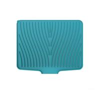 Silicone Dish Drying Mat with Drain Lip, Perfect for Drying Tableware and Cookware, Keeps Your Kitchen Clean (Green)