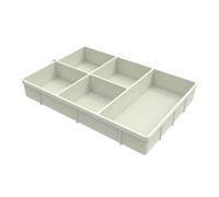 Silicone Divided Serving Tray - 5 Compartment Dessert Container, 35.5 x 23 cm Party Snack Organizer For Cookies Candies Cheeses | Reusable Food Display Tray For Home Camping Bars Family Gatherings
