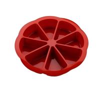 Silicone Divided Tray - 8 Cavity Triangle Cake Pan for Kitchen, Nonstick Mold with Compact Design, Baking Mould for Scones, Mousse, Pastry, Dessert and Oven Cooking, 9.45x9.45x1.57 Inches