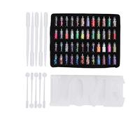 Silicone DIY Craft Pendant Making Kit, English Letter Pattern, Complete Set for Crafting and Home Decoration, 21x8.5cm
