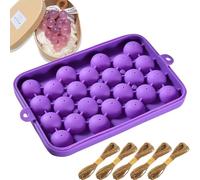 Silicone DIY Soap Making Kit Grape Soaps Molds Exquisite Mold for Handmade Soap Making Gift (Without Soaps)