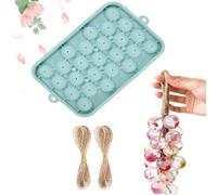 Silicone DIY Soap Making Kit with Jute Rope, Grape Soaps Molds Exquisite Mold for Handmade Soap Making Gift & Home Decor