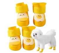 Silicone Dog Boots, Dog Paw Protectors, Shape Dog Boots, Water-Resistant, Anti-Slip Silicone, 5cm, 5.5cm, Yellow, For Rainy Snow Days, Paw Protection