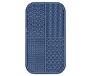Silicone Dog Lick Mat with 4 Textures, 23.2 x 13 cm, Navy Blue (Blue, 23cm)