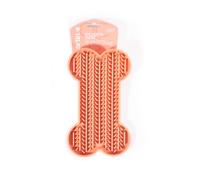 Silicone Dog Licking Mat - Bone Shape - Soothing & Entertaining Accessory, Improved Digestion, Oral Hygiene, Non-Slip Suction Cups, 22 x 13 cm, 4 Colours (Pink)