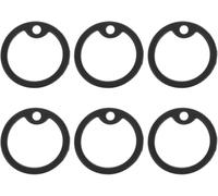Silicone Dog Tag Silencers 6pcs Black - Noise Reduction Covers for Military ID Tags, Quiet Pet Collar Accessories