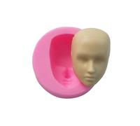 Silicone Doll Face Mold, 3D Silicone Moulds for Human Faces, Face Chocolate Moulds for Cake Decorating Cupcake Topper Gum Paste Candy