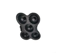 Silicone donut baking tray for air fryer with 5 cavity, heat resistant and dishwasher safe, suitable for baking donuts, muffins and more in the kitchen (Is black)